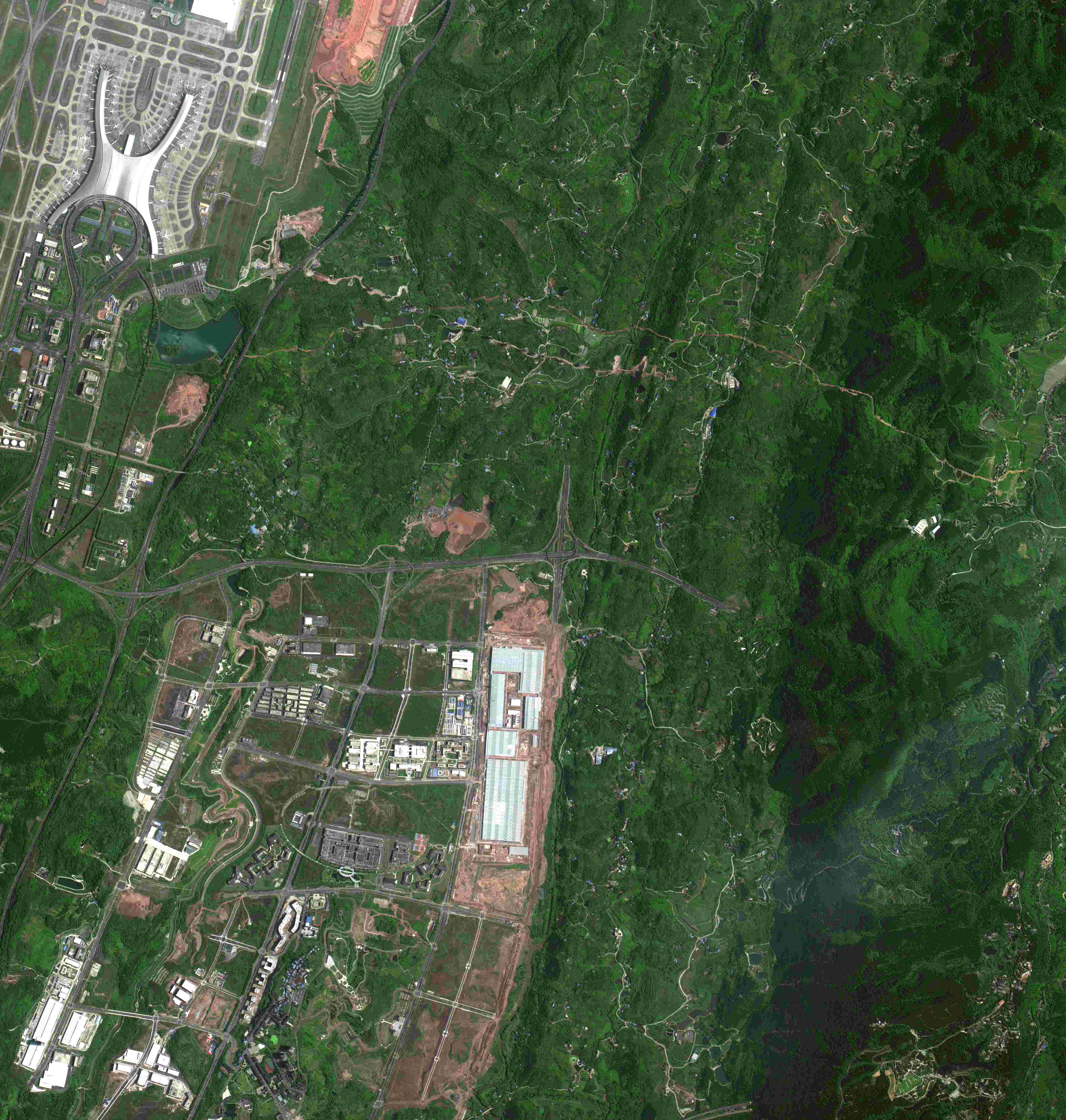 0.8米國產衛星影像地區不同示例